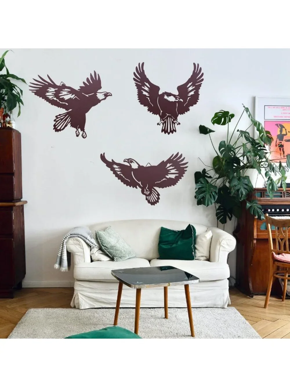 Metal Eagle Wall Art | Wildlife Decor for Living Room, Hallway & Courtyard - 11